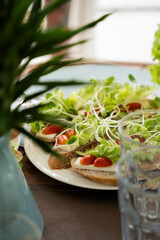 salad, food, plate, vegetable, tomato, appetizer, dinner, fresh, red, green, gourmet, vegetarian, diet, cucumber, lunch, meal, healthy, lettuce, dish, table, vegetables, delicious, onion, meat, restau