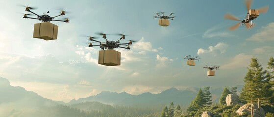 Skyward Delivery: Drones Action