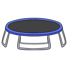trampoline illustration hand drawn isolated vector
