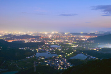 高御位山頂から見た夜景