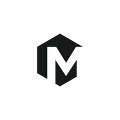 Letter M logo design vector with universal form and creative idea icon