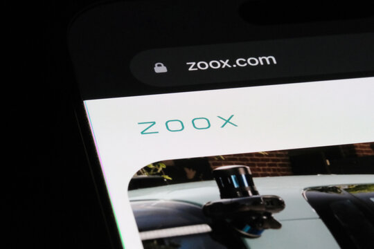 Shanghai,China-July 24th 2024: Zoox company brand logo on website