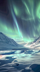 Fototapeta premium Northern lights in Arctic