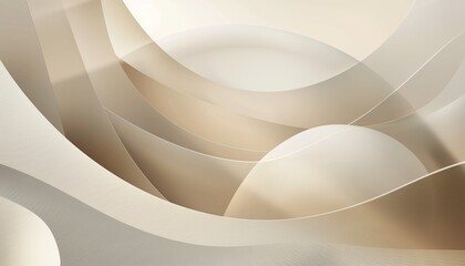 Fototapeta premium Minimalist Abstract Art with Circular Shapes and Neutral Tones, Modern Design, Background with Copy Space