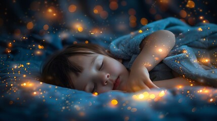 Toddler Sleeping in Dark Room