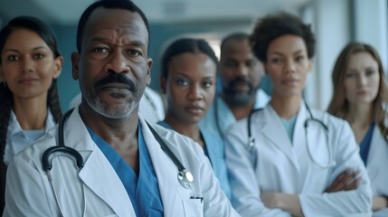 Diverse Healthcare Team United in Purpose at Hospital Setting