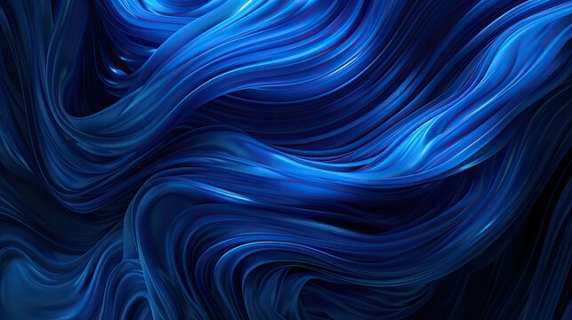 Abstract blue swirls on a black background