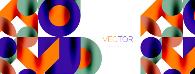 Circle pattern, round elements with lines and arrows composition for wallpaper, banner, background or landing