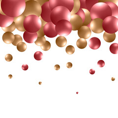 Frame made of mother-of-pearl color pearls. Festive decor element. Eps 10