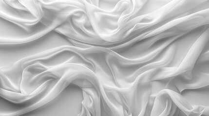 Fototapeta premium Elegant Flowing White Fabric Textures