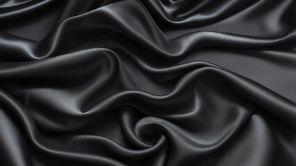 Fototapeta premium black satin fabric abstract background design