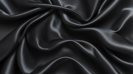 Fototapeta premium black satin fabric abstract background design