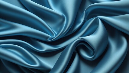 Fototapeta premium blue satin fabric abstract background design