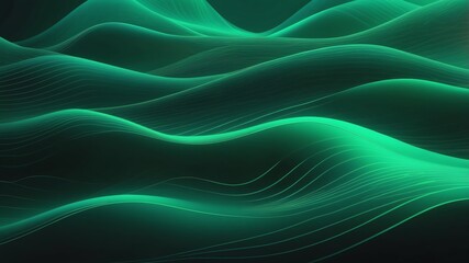 Obraz premium green wave lines abstract background design