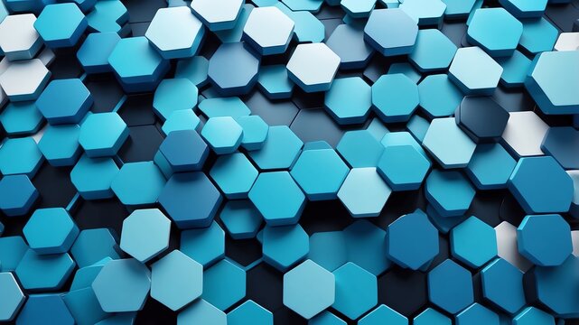 blue hexagon pattern abstract background design