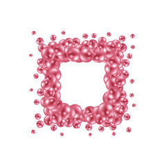 Vector illustration for your design. Luxurious beautiful background with red spheres. Red balls. Eps 10