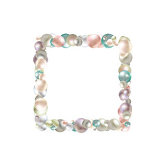 Shiny balls with different size on simple gradient background. Glossy bubbles in empty space. Abstract composition with chaotic floating spheres. 3d rendering. Eps 10