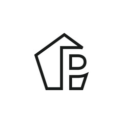 Letter P logo design vector with universal form and creative idea icon