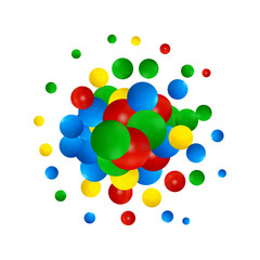 Balloons, seamless pattern bubbles beautiful holiday texture, background. 3d render. Eps 10