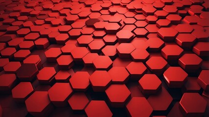 Obraz premium red hexagon pattern abstract background design