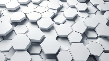 Fototapeta premium white hexagon pattern abstract background design