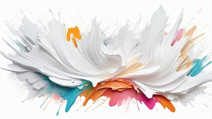Obraz premium white paint strokes abstract background design