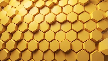 yellow hexagon pattern abstract background design