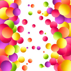 Background with render 3d golden, black and white balls. Round Sphere of geometric objects, pearl made of metal and plastic. Template with social media story, social networks. vector illustration. 