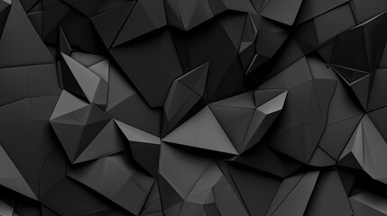 Fototapeta premium Black abstract background with geometric shapes Seamless pattern.