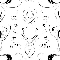 Chic Onyx Patterns on Pristine White Background