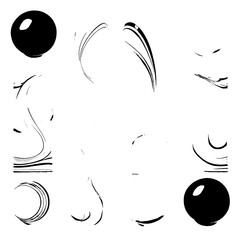 Chic Onyx Patterns on Pristine White Background