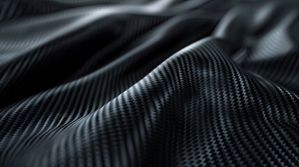 Naklejka premium Black carbon fiber background with dark gray color