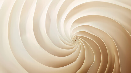 Fototapeta premium Abstract beige spiral background with a smooth, flowing texture showcasing a subtle gradient.
