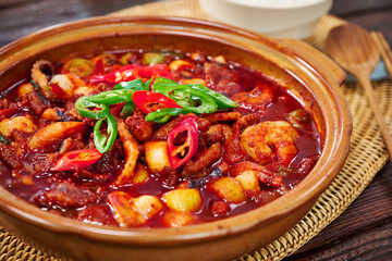 Korean Healthy Food. Korea Cuisine. Fresh Ingredients. 
