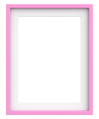 Picture frame. Portrait frame. 3D illustration.