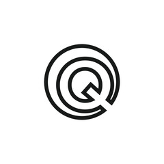 Letter Q logo design vector with universal form and creative idea icon