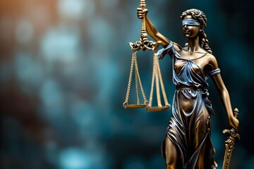 Symbol of Justice: A Stunning Representation of Lady Justice Holding Scales