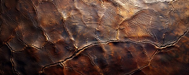 Aged leather texture with natural wear, 4K hyperrealistic photo