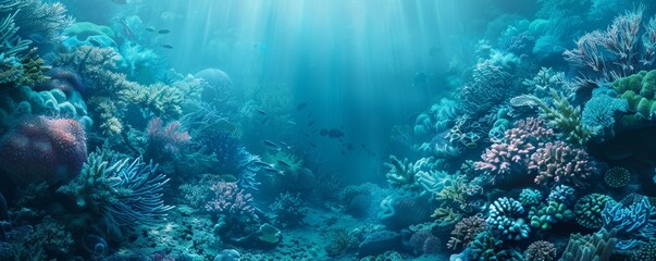 Fototapeta premium Coral Reef Texture Background, 4K hyperrealistic photo