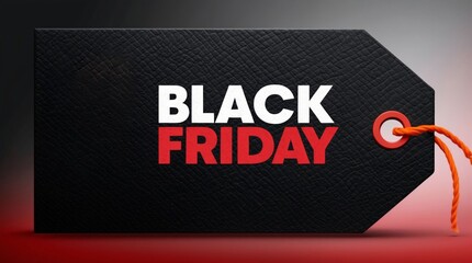 Big price tag with the word black friday, sale tag concept, promotion, sale, offer.