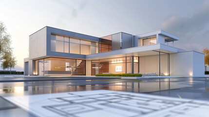 Contemporary Architectural Design of a Spacious Modern House