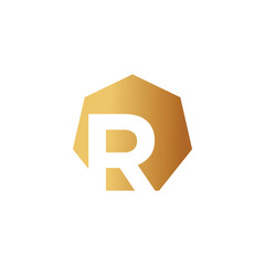 Letter R logo design vector with universal form and creative idea icon