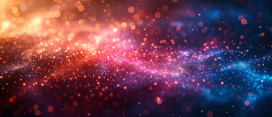 Obraz premium Abstract Glittering Background with Warm and Cool Colors