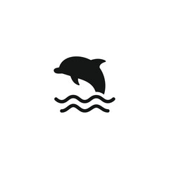 Dolphin icon vector. EPS 10 editable vector