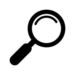 Magnifying glass icon, magnifier or loupe sign. Web search icon.