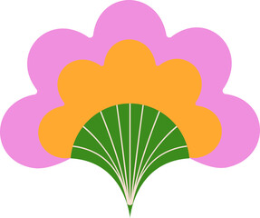 Flat geometric flower