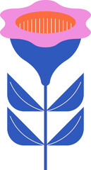 Flat geometric flower