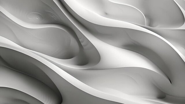 A monochromatic design featuring sinuous lines and curves resembling a bird in flight and encapsulating the fluidity of its movements.