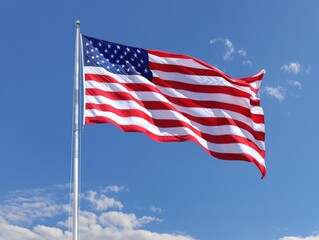 Obraz premium Waving American flag