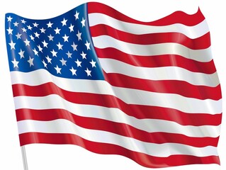Waving American flag